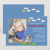 Knachten Castle Birthday Party Invitation Kaart (Voorkant / Achterkant)