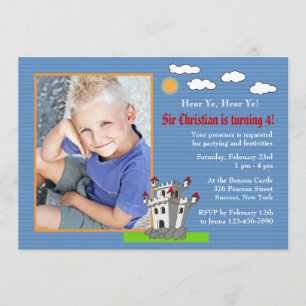 Knachten Castle Birthday Party Invitation Kaart