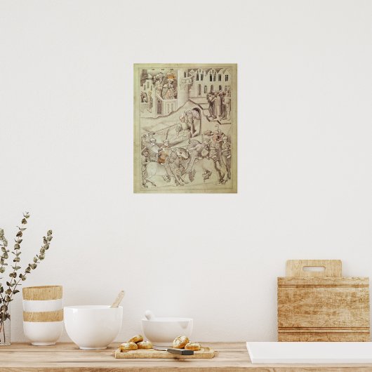 Knachten die mogelijk in het Hippodrome zweven Poster (Keuken)