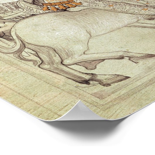 Knachten die mogelijk in het Hippodrome zweven Poster (Hoek)