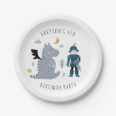 Knachten & Dragons Birthday Party Papieren Bordje (Voorkant)