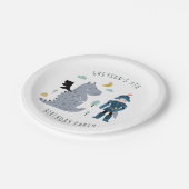 Knachten & Dragons Birthday Party Papieren Bordje (Gekanteld)