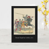 Knachten en Armor Medieval Note Card, 1066 Knight Kaart (Gele Bloem)