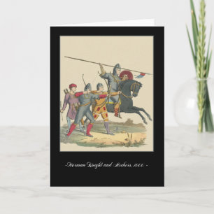 Knachten en Armor Medieval Note Card, 1066 Knight Kaart