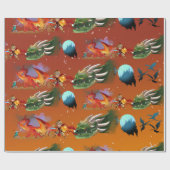 Knachten en Dragons Cadeaupapier (Vlak)