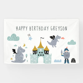 Knachten en Dragons | Fairytale Birthday Welcome Spandoek