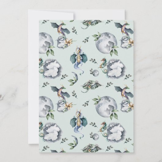 Knachten en Dragons | Koninklijke Medieval Birthda Kaart (Achterkant)