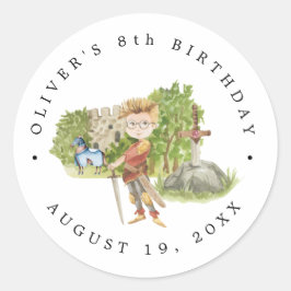 Knachten en Dragons | Koninklijke Medieval Birthda Ronde Sticker