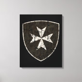 Knachten Hospitaller Cross, verstoord Canvas Afdruk (Voorkant)