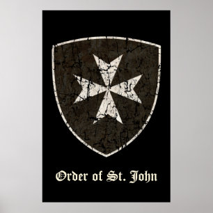 Knachten Hospitaller Cross, verstoord Poster