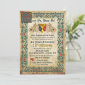 Knachten Jousting Medieval Manuscript Birthday Kaart (Staand voorkant)