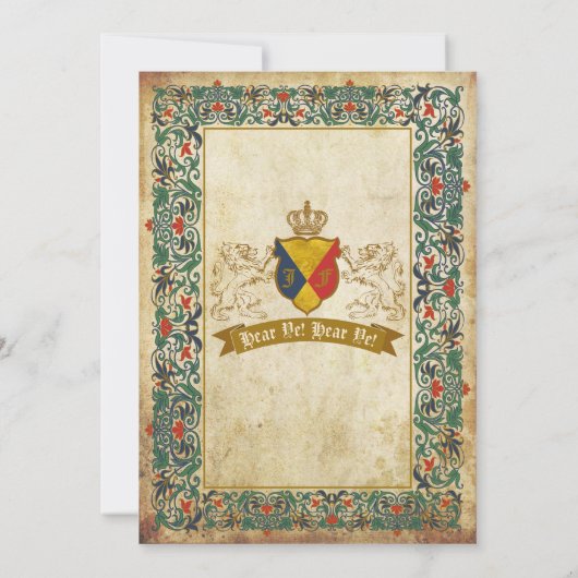 Knachten Jousting Medieval Manuscript Birthday Kaart (Achterkant)