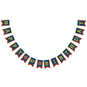 Knachten middeleeuwse Happy Birthday 10th bunting  Vlaggetjes