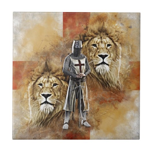 Knachten Templar 001 Tegeltje (Voorkant)