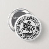 Knachten Templar 1 Ronde Button 5,7 Cm (Voorkant /achterkant)