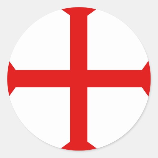 Knachten Templar Cross Ronde Sticker (Voorkant)