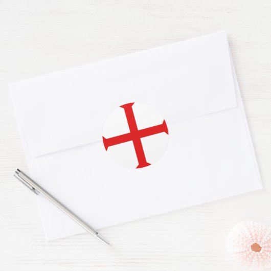 Knachten Templar Cross Ronde Sticker (Envelop)