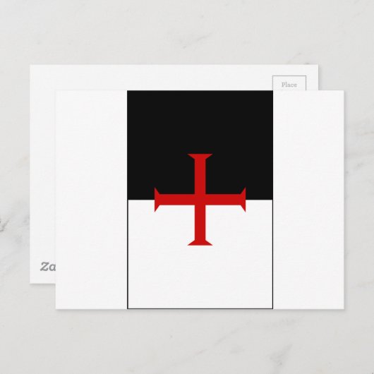 Knachten Templar Flag Briefkaart (Voorkant / Achterkant)