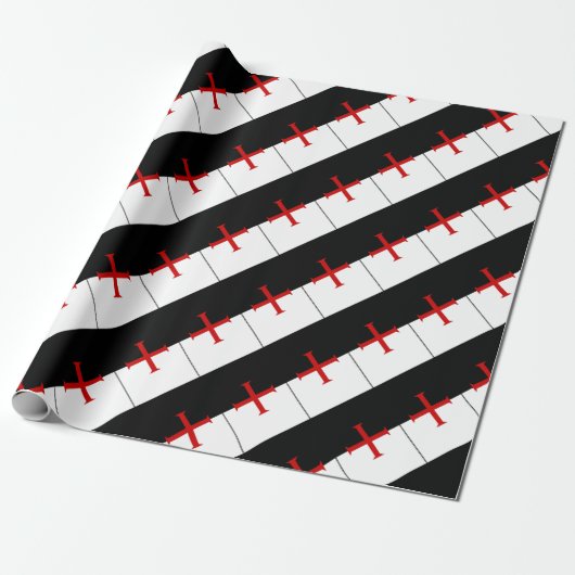 Knachten Templar Flag Cadeaupapier (Uitgerold)