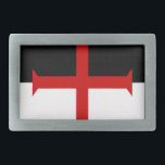 Knachten Templar Flag Gesp<br><div class="desc">Knachten Templar Flag. kruistochten, vlag, vlag, vlag van de riddertempel, heilige graal, ridders, riddertemplar, middeleeuwen, edelmetaal, arme kerksoldaten, templarmessen, templar</div>