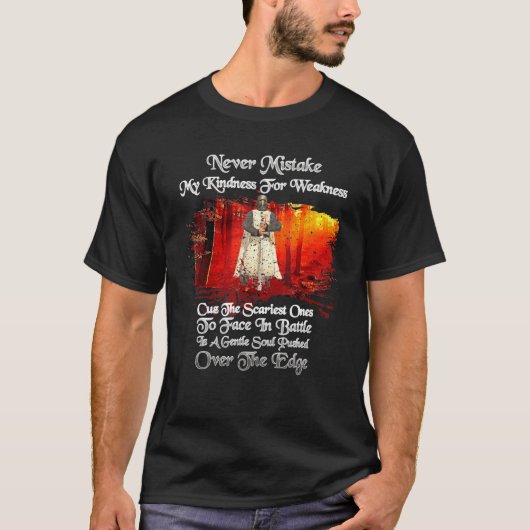 Knachten Templar missen mijn verstand nooit. T-shirt (Voorkant)