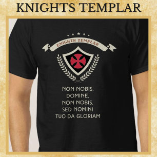 Knachten Templar MOTTO Medieval History Warriors T-shirt