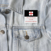 Knachten Templar motto. Vierkante Button 5,1 Cm (In situ)