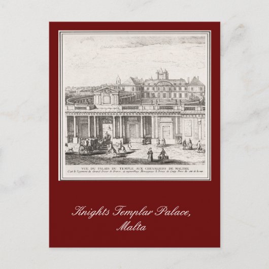 Knachten Templar Palace, Malta Briefkaart (Voorkant)