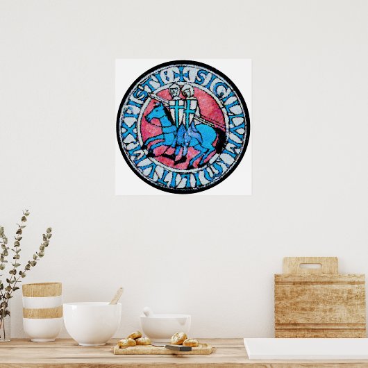 Knachten Templar Seal Poster (Keuken)