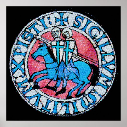 Knachten Templar Seal Poster (Voorkant)