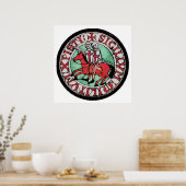 Knachten Templar Seal Poster (Keuken)