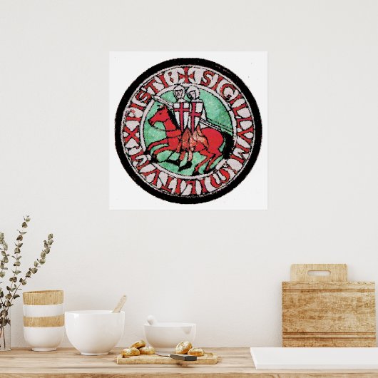 Knachten Templar Seal Poster (Keuken)