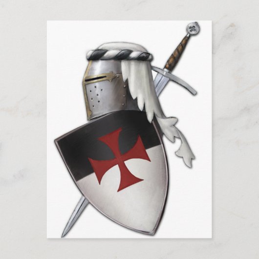 Knachten Templar shield Briefkaart (Voorkant)