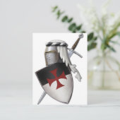Knachten Templar shield Briefkaart (Staand voorkant)