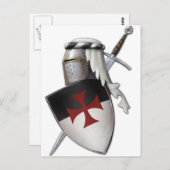 Knachten Templar shield Briefkaart (Voorkant / Achterkant)
