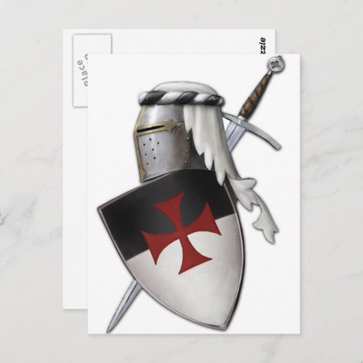 Knachten Templar shield Briefkaart (Voorkant / Achterkant)