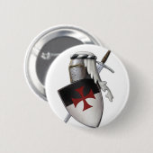 Knachten Templar shield Ronde Button 5,7 Cm (Voorkant /achterkant)