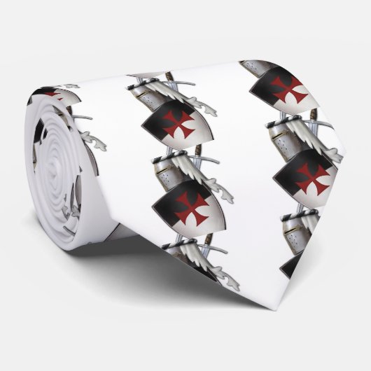 Knachten Templar shield Stropdas (Opgerold)