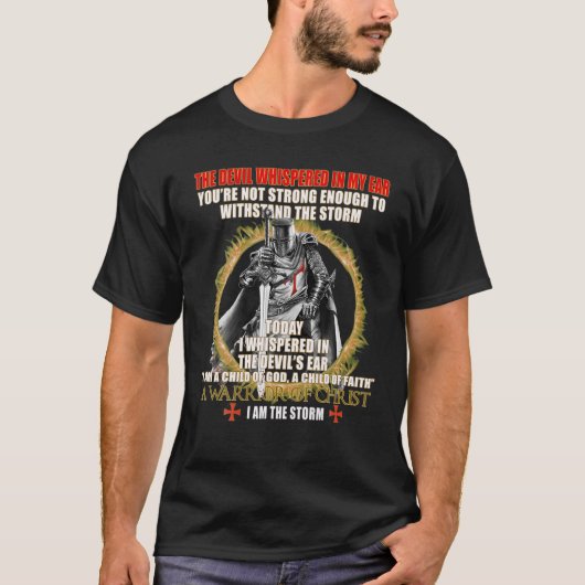 Knachten Templar T Oath for God - Christelijk T-shirt (Voorkant)