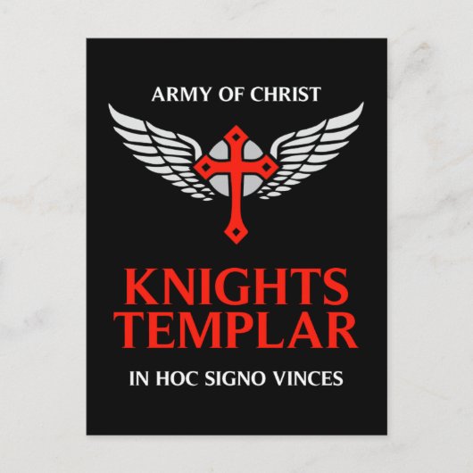 Knachten Templar Unieke Aangepaste Ontworpen Insig Briefkaart (Voorkant)