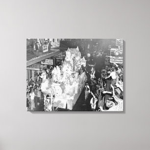 Knachten van Babylon New Orleans Mardigras 1955 Canvas Afdruk