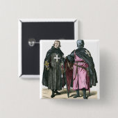 Knachten van de Orde van Sint-John Vierkante Button 5,1 Cm (Voorkant /achterkant)