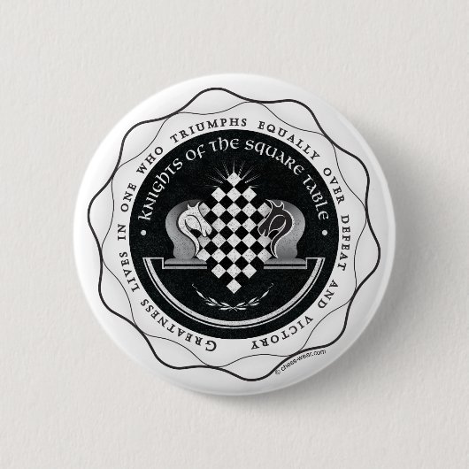Knachten van de Square Table - Groot citaat Ronde Button 5,7 Cm (Voorkant)