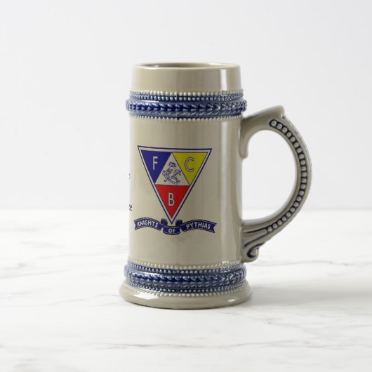 Knachten van Pythias Banner Stein Bierpul (Rechts)
