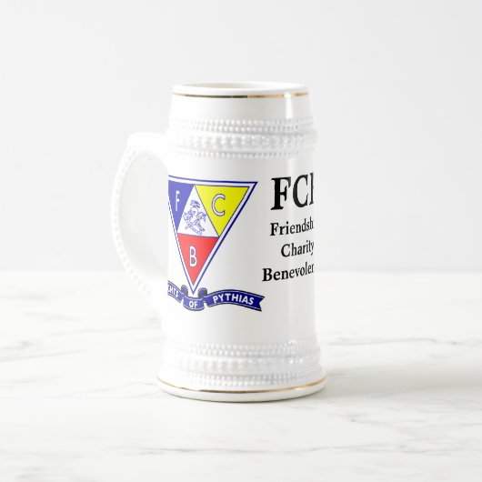 Knachten van Pythias Combo Stein Bierpul (Voorkant links)