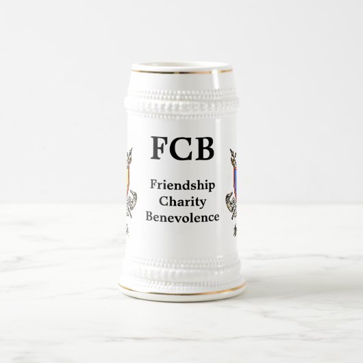 Knachten van Pythias Logo Stein Bierpul (Center)