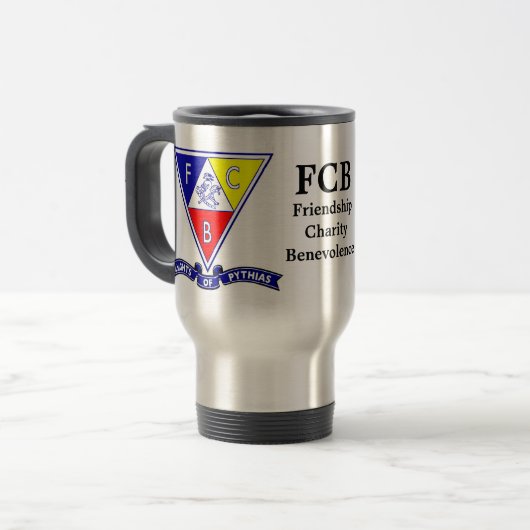 Knachten van Pythias Travel Mug Reisbeker (Voorkant links)