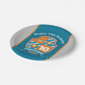 Knachtenschild 10e verjaardagsfeestje, aangepast b papieren bordje (Gekanteld)