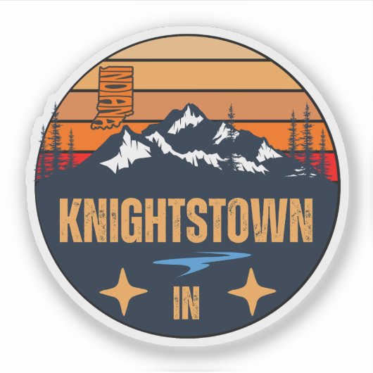 Knachtstown, Indiana Sticker (Voorkant)