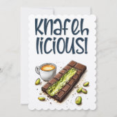 Knafehlicious Chocolate Kunafa Pistachio Koffie Kaart (Voorkant)